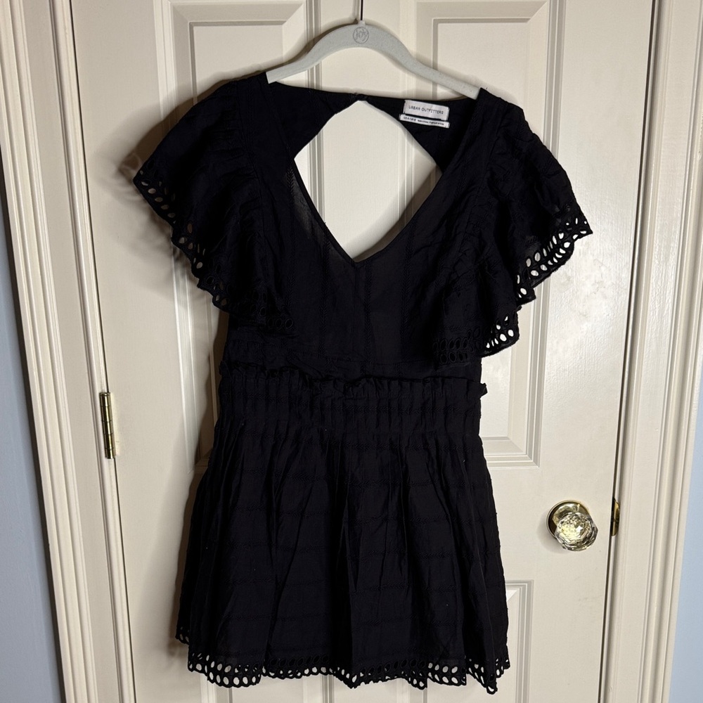 Urban Outfitters Black Eyelet Dress